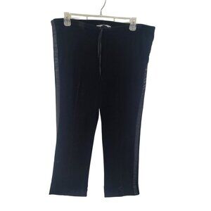 Belle Pointe  Pant Velour Pull On Casual Black Women's  Size M